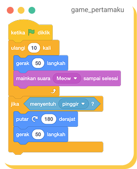 Contoh project coding Scratch